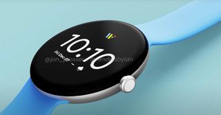 a render of the Google Pixel Watch based on leaks