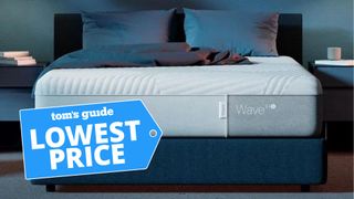 Best Casper mattress sales: Casper Wave Hybrid Snow in blue bedroom