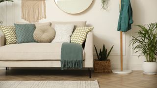 Sofa with cushions