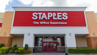 Facade of a Staples store in Cape Coral, Florida.