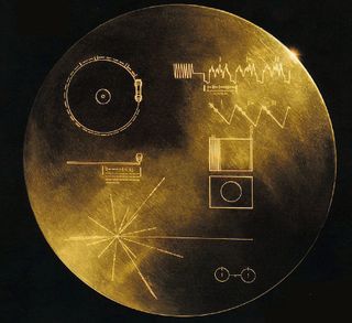 NASA's twin Voyager spacecraft launched in August and September 1977. Aboard each spacecraft is a golden record, a collection of sights, sounds and greetings from Earth. There are 117 images and greetings in 54 languages, with a variety of natural and human-made sounds like storms, volcanoes, rocket launches, airplanes and animals.