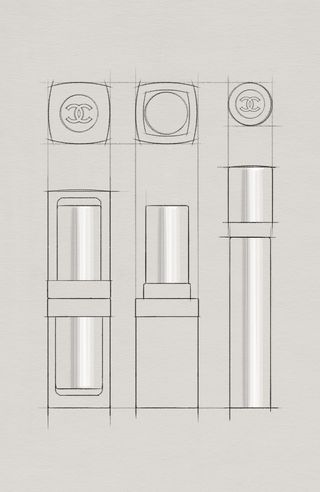 Chanel 31 Le Rouge lipstick design sketch