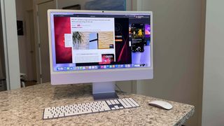 Apple's 24-inch iMac M4 in Purple.