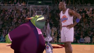 Danny DeVito, Bugs Bunny, and Michael Jordan in Space Jam