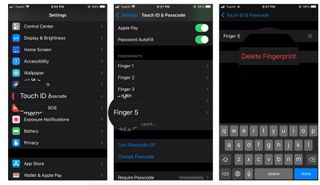 How To Delete Fingerprints by showing steps: Launch Settings, and tap on Touch ID and Passcode. Enter your passcode. Tap on the fingerprint you want to delete. Tap on Delete Fingerprint. Tap on Touch