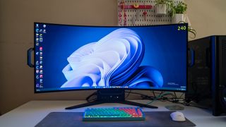 Corsair Xeneon Flex 45WQHD240 OLED on a gaming setup