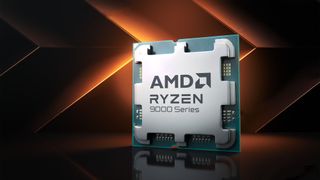 A mockup of an AMD Ryzen 9000-series processor