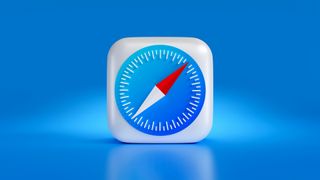 Apple Safari logo on a blue background