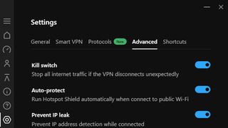 Kill switch-funktionen i Hotspot Shield