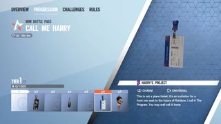 Rainbow Six Siege Call Me Harry Battle Pass