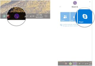 Click an avatar. Click Skype.