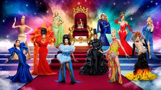 Contestants for RuPaul's RuPaul's Drag Race UK vs The World season 2 posing together