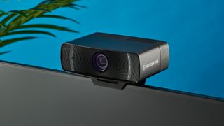 A black Elgato Facecam Pro 4K webcam