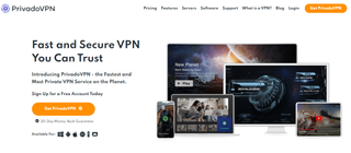 PrivadoVPN homepage