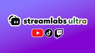 Logos from Streamlabs Ultra, YouTube, Twitch and TikTok on a purple background
