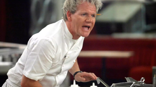 Gordon Ramsay in Hell's Kitchen.