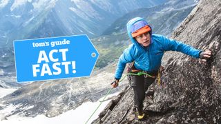 Patagonia Nano Puff Jacket worn by a man climbing a mountain.