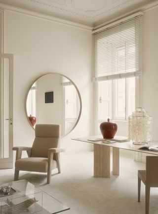 Inside Meridiani House furniture showroom in Milan