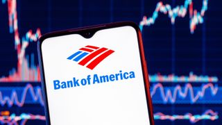 A picture showing the Bank of America app open on a mobile phone