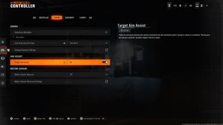 a settings menu in Call of Duty: Black Ops 6.