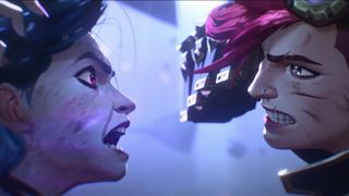 Jinx and Vi face one another in combat in "Arcane" season 2