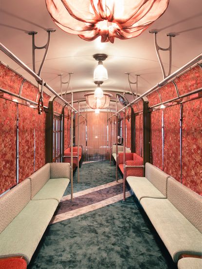 Interior of Tram Corallo, by Cristina Celestino and Rubelli