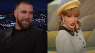 Travis Kelce on Jimmy Fallon and Taylor Swift's Karma music video.