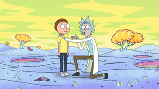 Rick and Morty in their show.