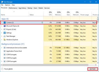 Close Cortana on Windows 10 version 2004