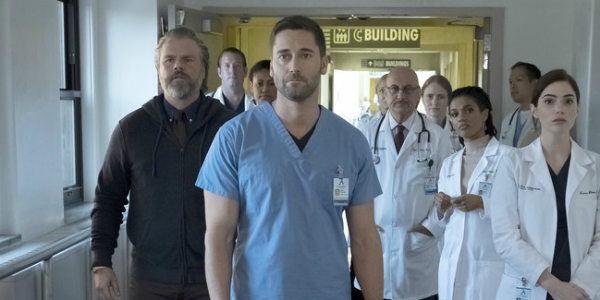 New Amsterdam Tyler Labine Ryan Eggold Anupam Kher Freema Agyeman Janet Montgomery