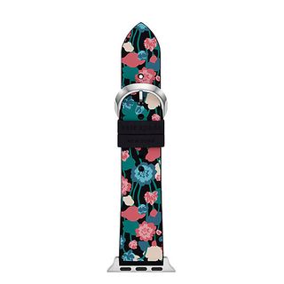 Kate Spade Floral Silicone Apple Watch Strap against a white background