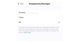 WhatsApp disappearing messages