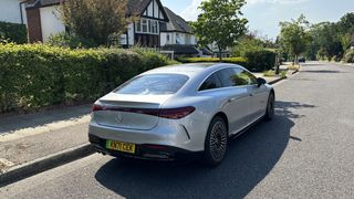 Mercedes EQS AMG car in street