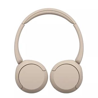 Beige Sony WH-CH520 headphones on a white background.