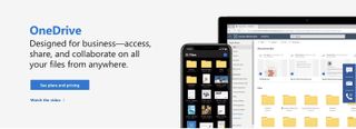 Microsoft OneDrive for Business's webpage on collaborative features