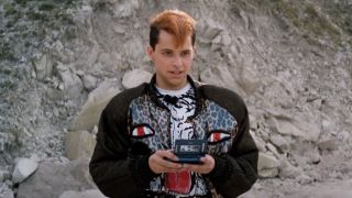 Jon Cryer's Lenny Luthor operating remote-controlled device in Superman IV