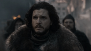 Kit Harington as Jon Snow leaving King's Landing in Game of Thrones series finale