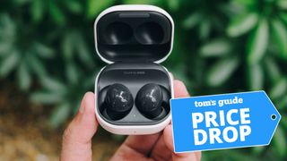 Samsung Galaxy Buds 2 in hand