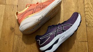 a photo of the Asics Gel Nimbus 24 vs the Asics Gel Nimbus 25