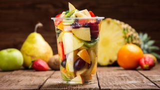 Fruit salad on a table