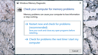 Windows memory diagnostic