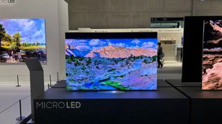 Samsung Micro LED on a show floor 