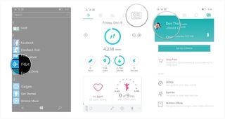 Launch Fitbit, Tap on settings tab, and tap your name.