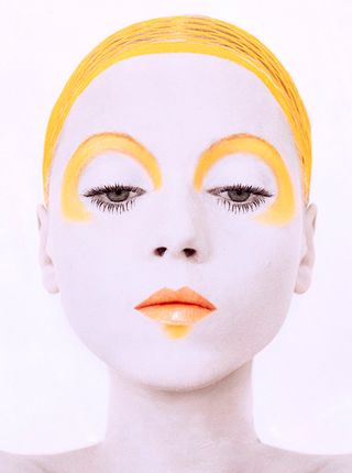 Image from Dior's Art of Color showing model in yellow and white makeup