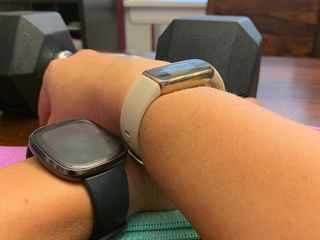 Fitbit Luxe Fitbit Sense Crossed Hands