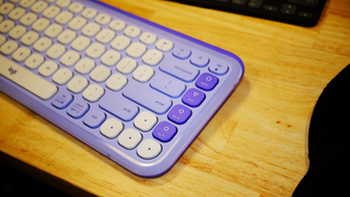 The four action keys on the right-hand side of the Logitech POP Icon Keys wireless keyboard.