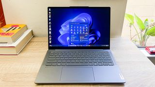 Lenovo Slim 7 (2024) review unit on desk