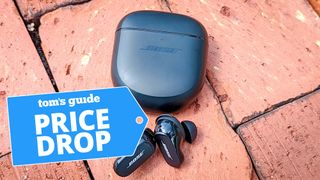 Bose QuietComfort Earbuds 2 shown on brick floor