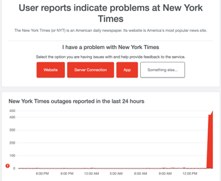 NYT Downdetector status