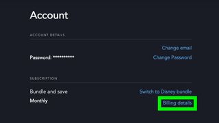 4. Click Billing Details.